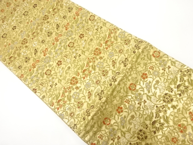 アンティーク　龍村晋謹製　名物早雲寺銀欄錦模様織出し全通袋帯（着用可）